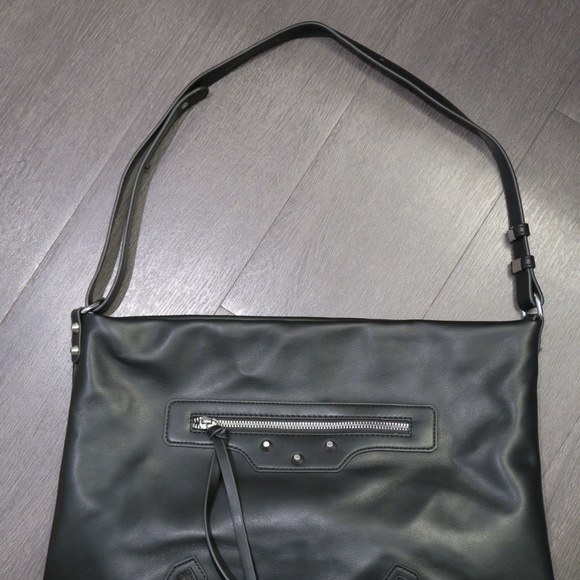 Black Leather Tote - Picture 3 of 7